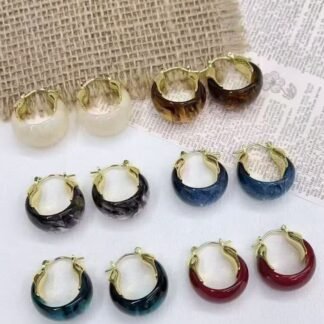 Pendientes de moda chapados en oro de 14k