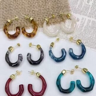 Pendientes de moda chapados en oro de 14k