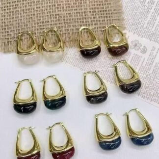 Pendientes de moda chapados en oro de 14k