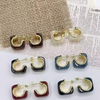 Pendientes de moda chapados en oro de 14k
